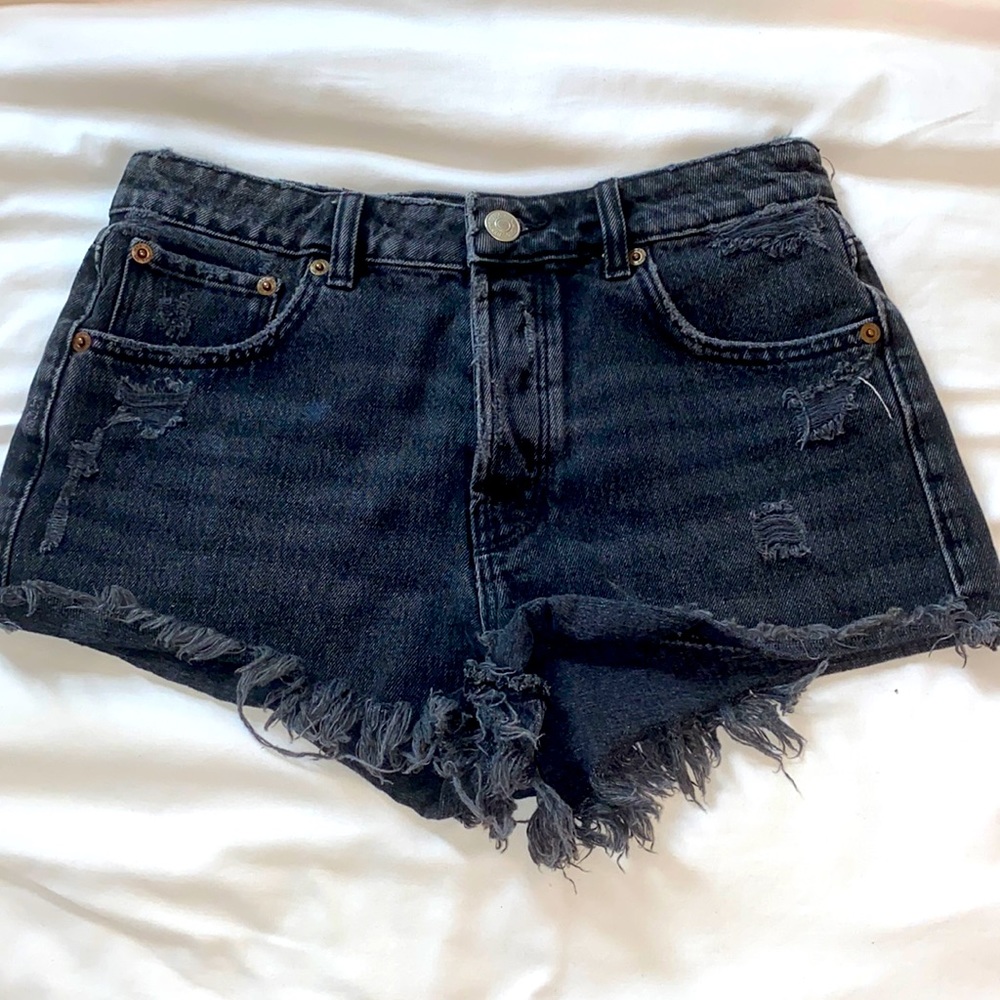 Zara Black Denim Shorts